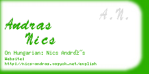 andras nics business card